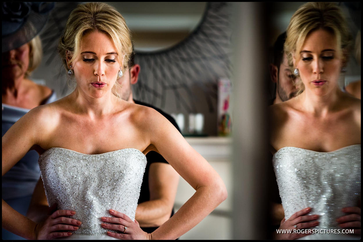 Bride reflection during preparations