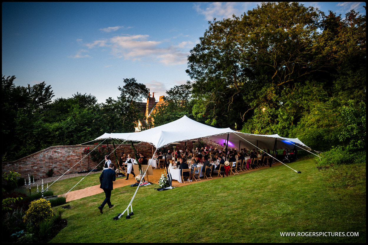 Garden marquee wedding in Suffolk