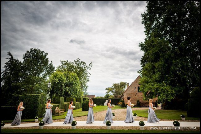 Harpenden Wedding Photographer 034 Harpenden wedding photographer bridesmaids in blue dresses