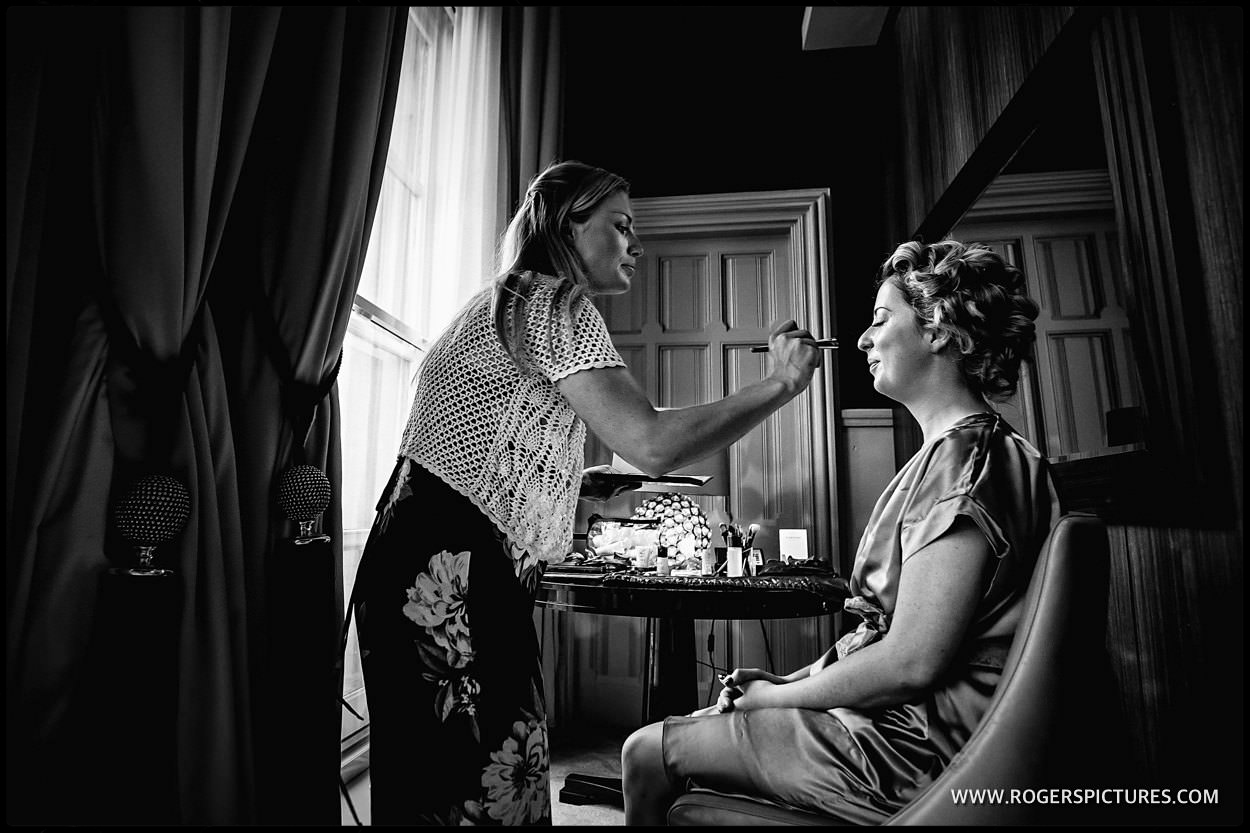 Brides preparation at St Pancras Hotel London