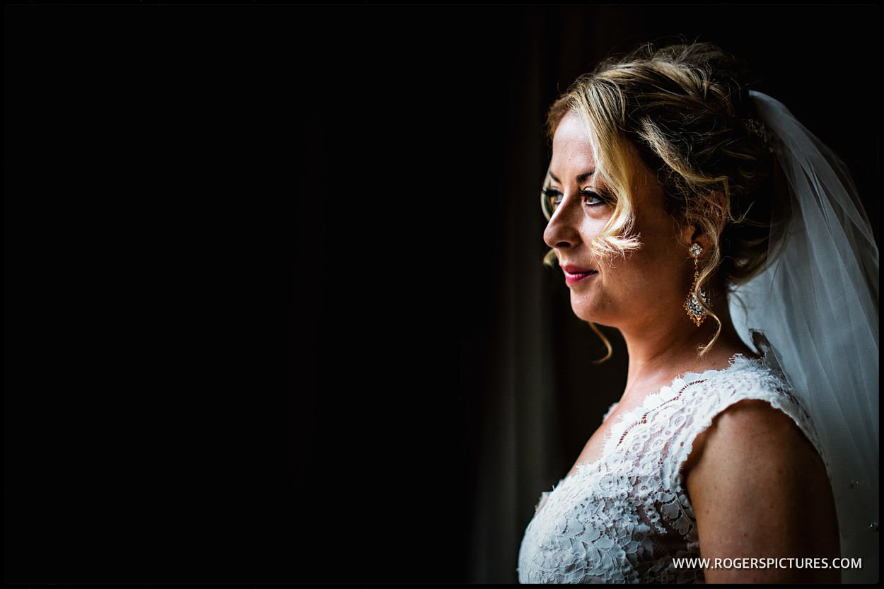 Bridal portrait at St Pancras Hotel