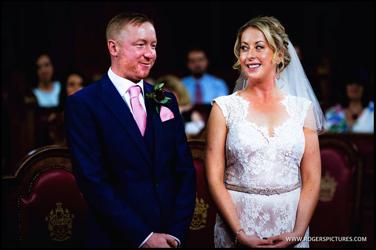 London town Hall wedding ceremony