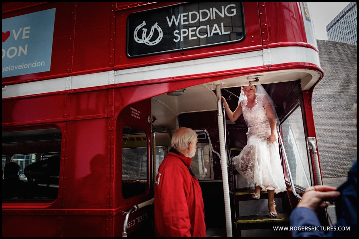 Wedding special double-decker red bus