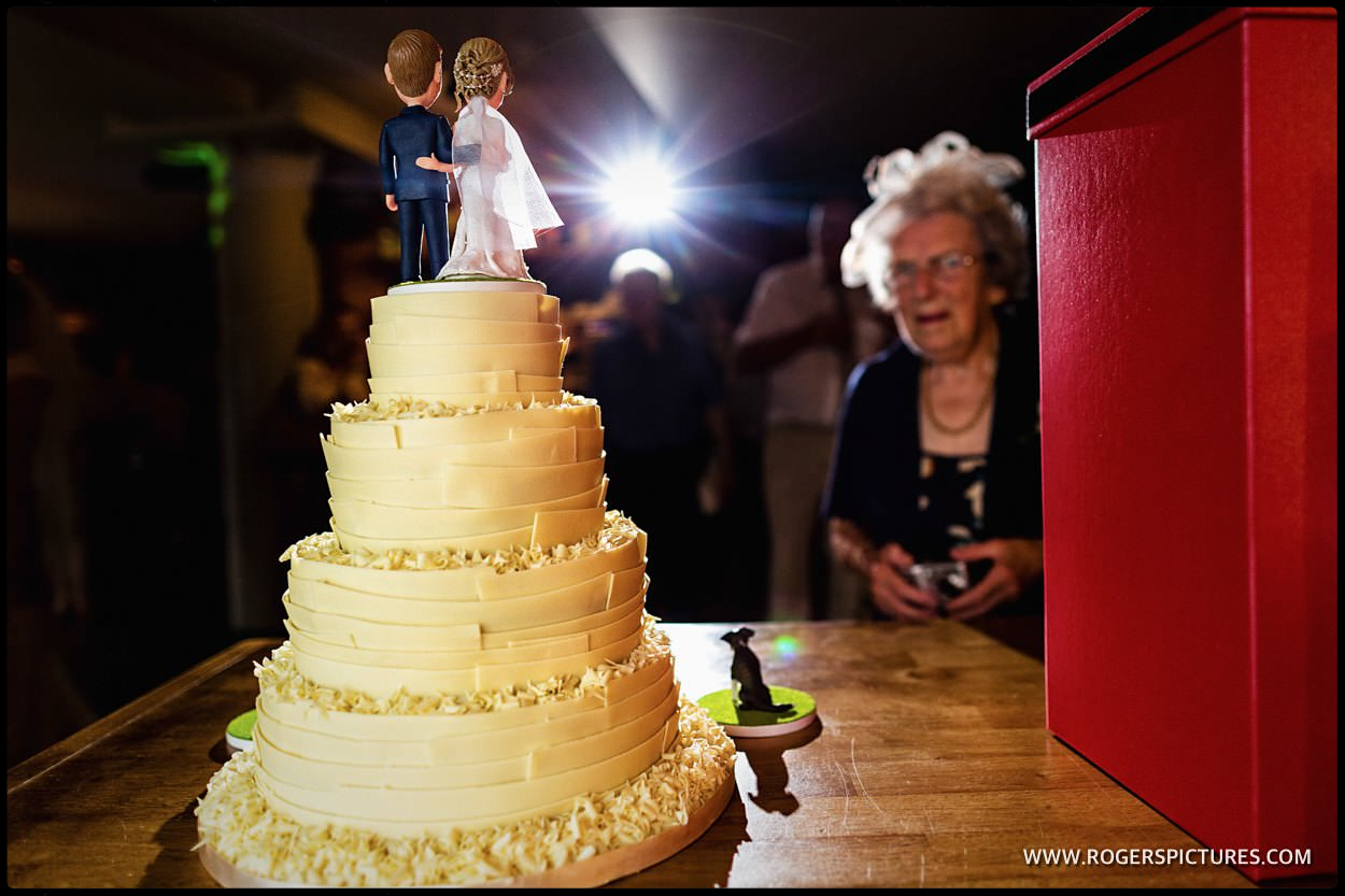 Wedding cake at the Pepys restaurant in London