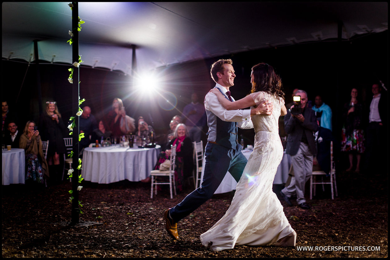 First Dance at Wasing Park Woodland Wedding