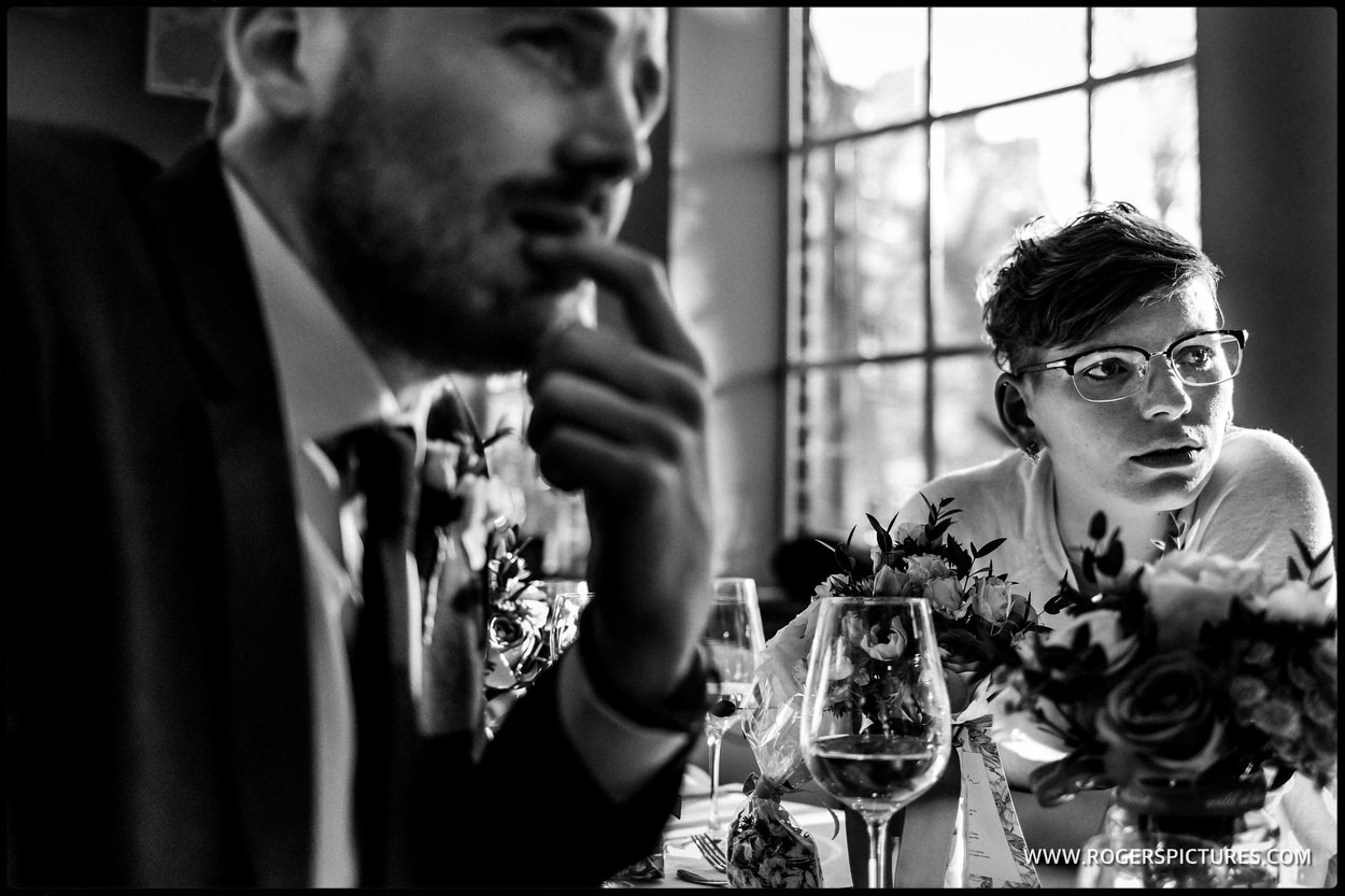 Guests at the wedding breakfast and Chelsea