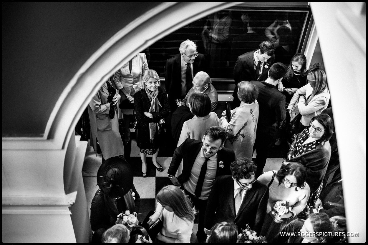 Waiting for the wedding ceremony at Chelsea register office