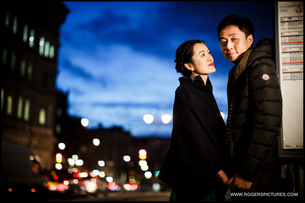 London Engagement Photography in the evening