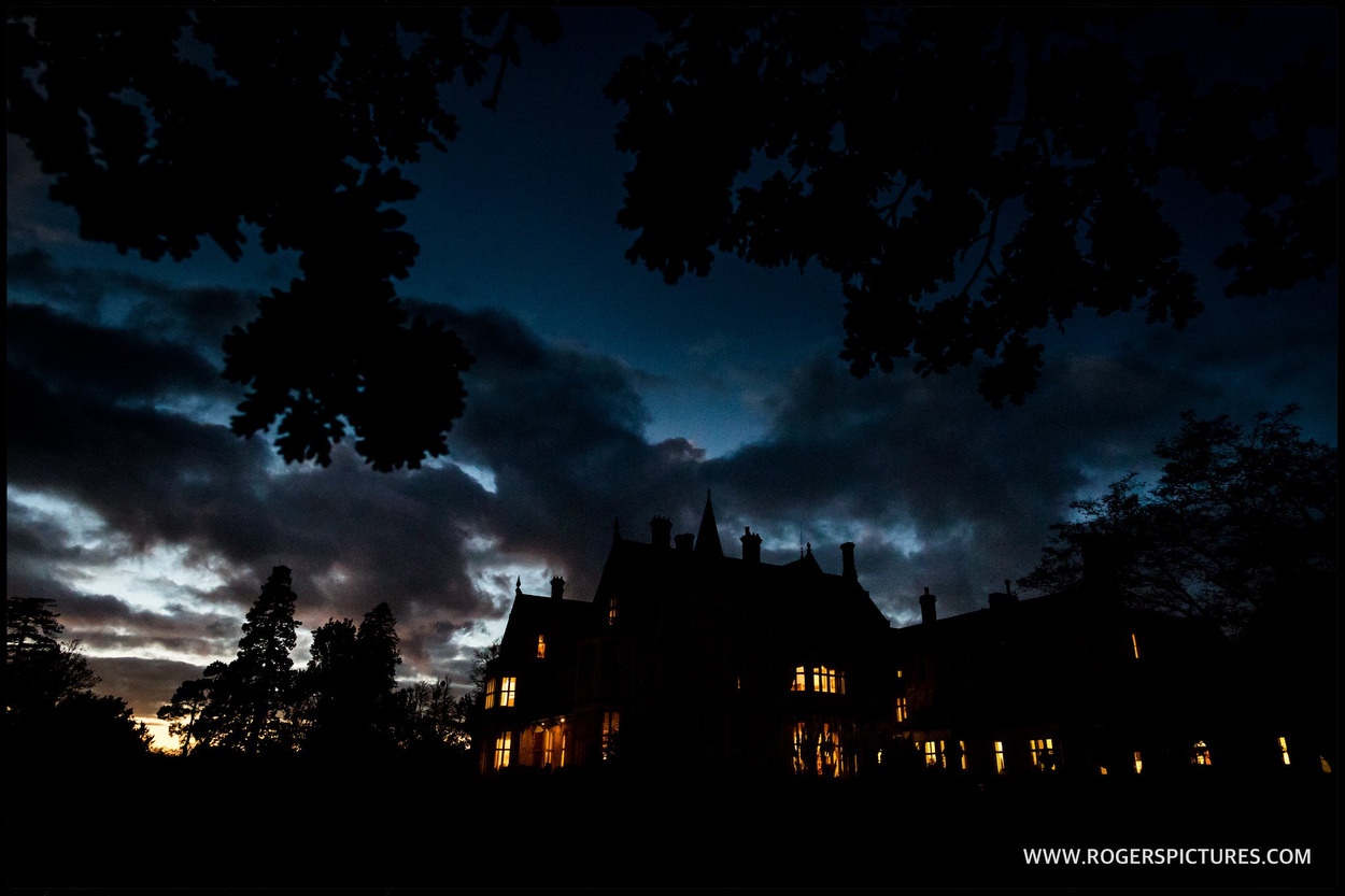 Orchardleigh House at dusk