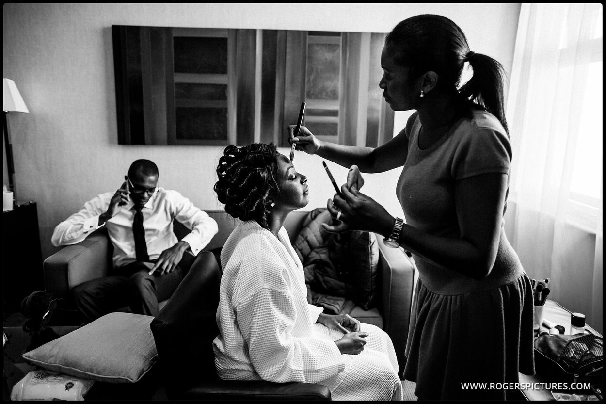 Documentary photograph of bridal prep