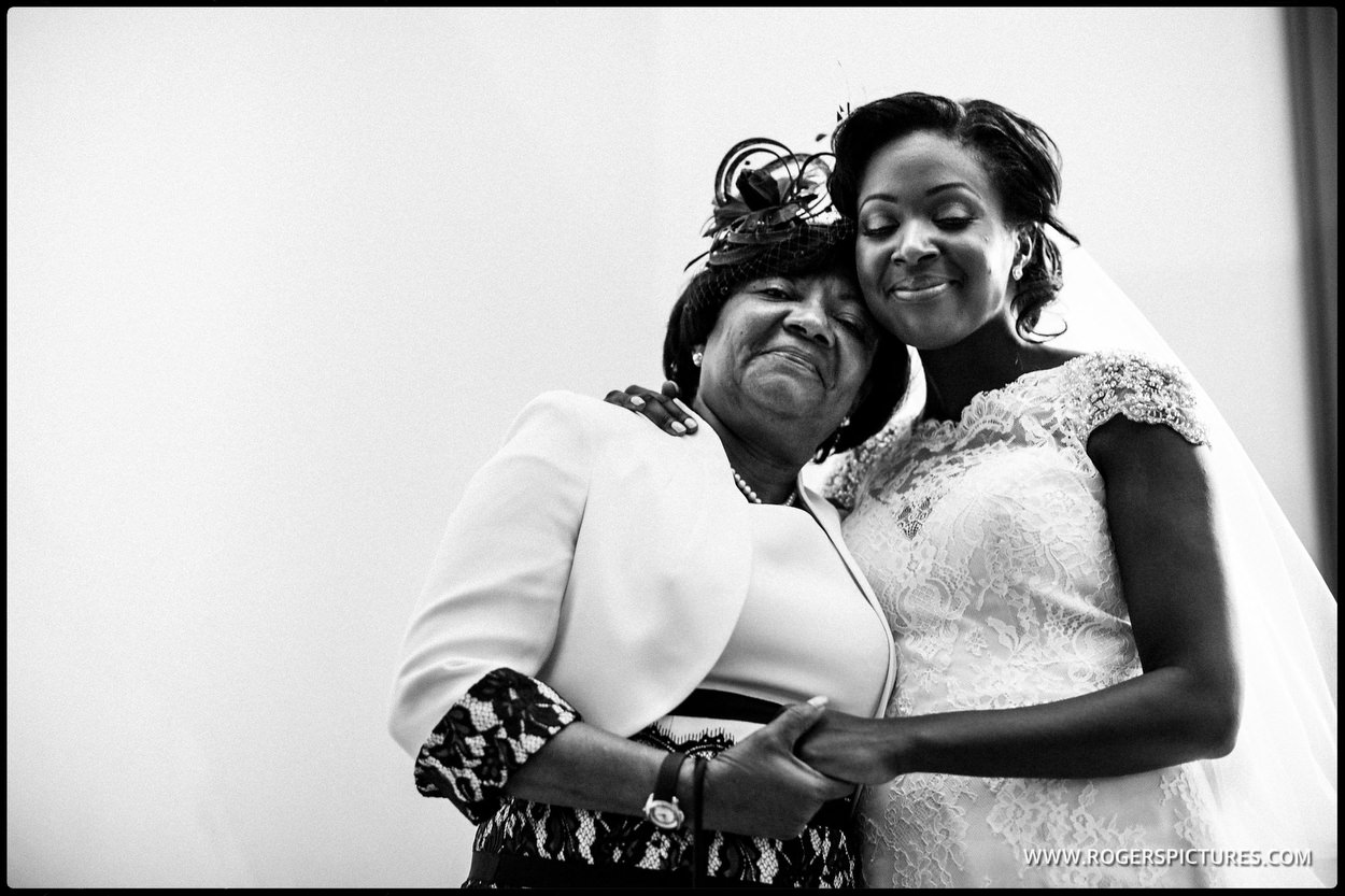 Mother and daughter at a Hertfordshire wedding