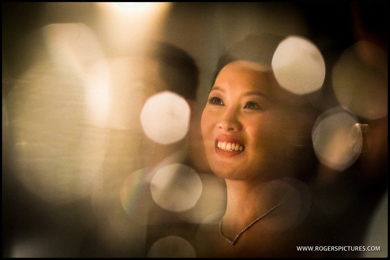 Bride watching wedding speeches