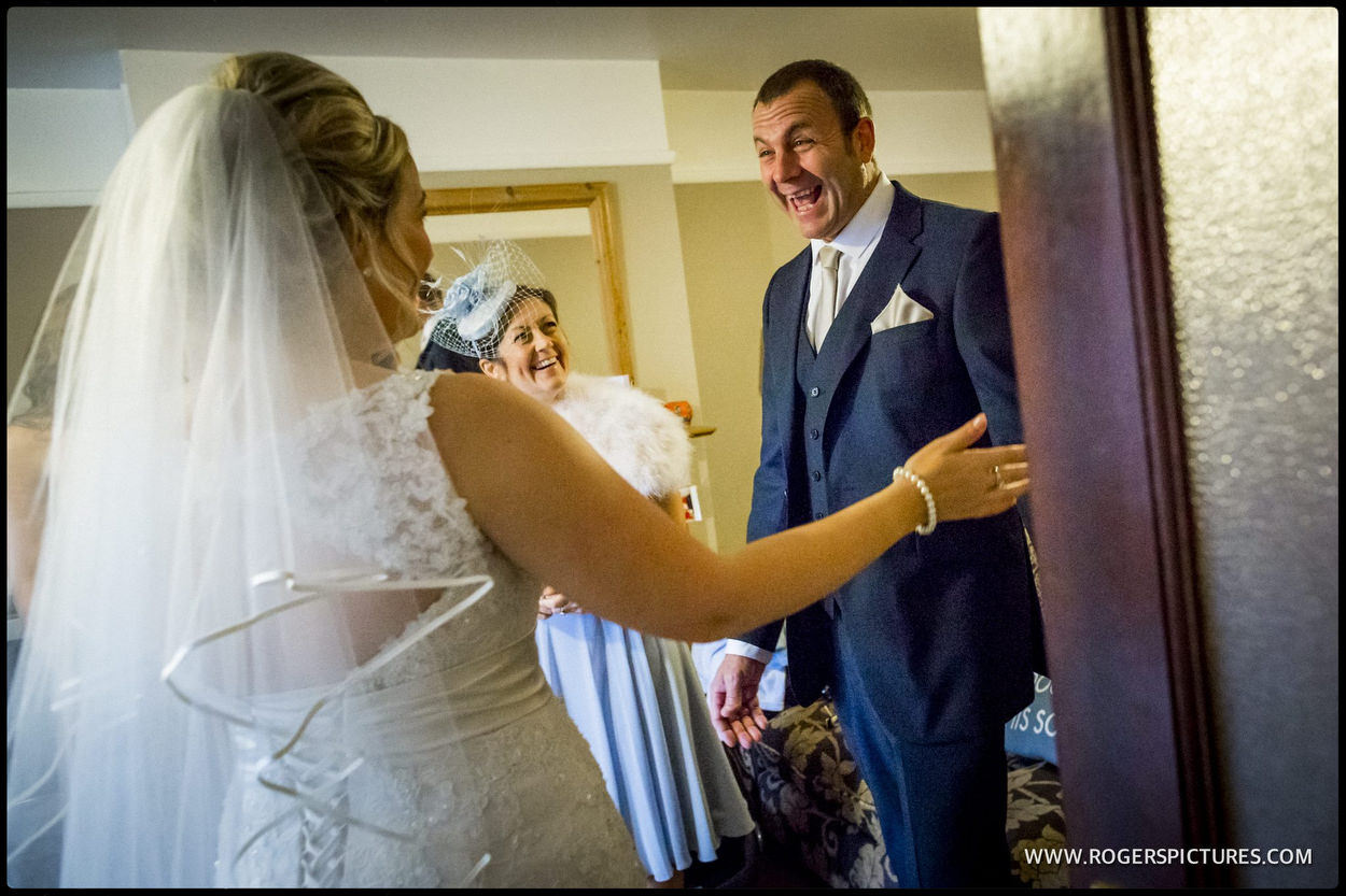 Father says his daughter in her wedding dress