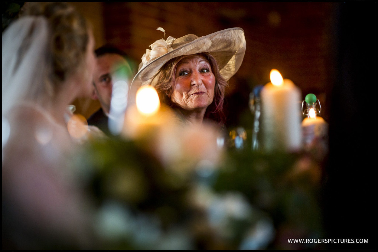 Wedding guest in a hat