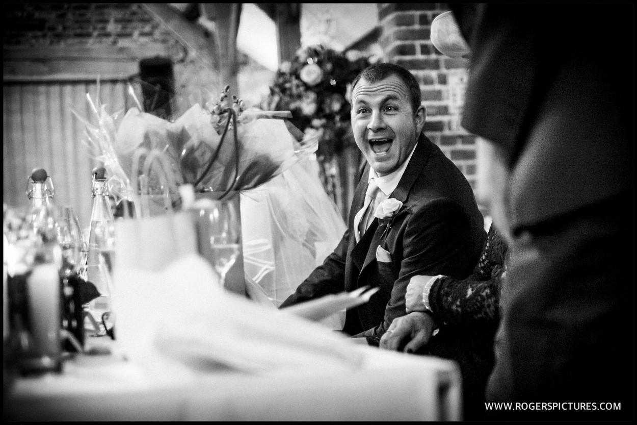 Father of the Bride laughing