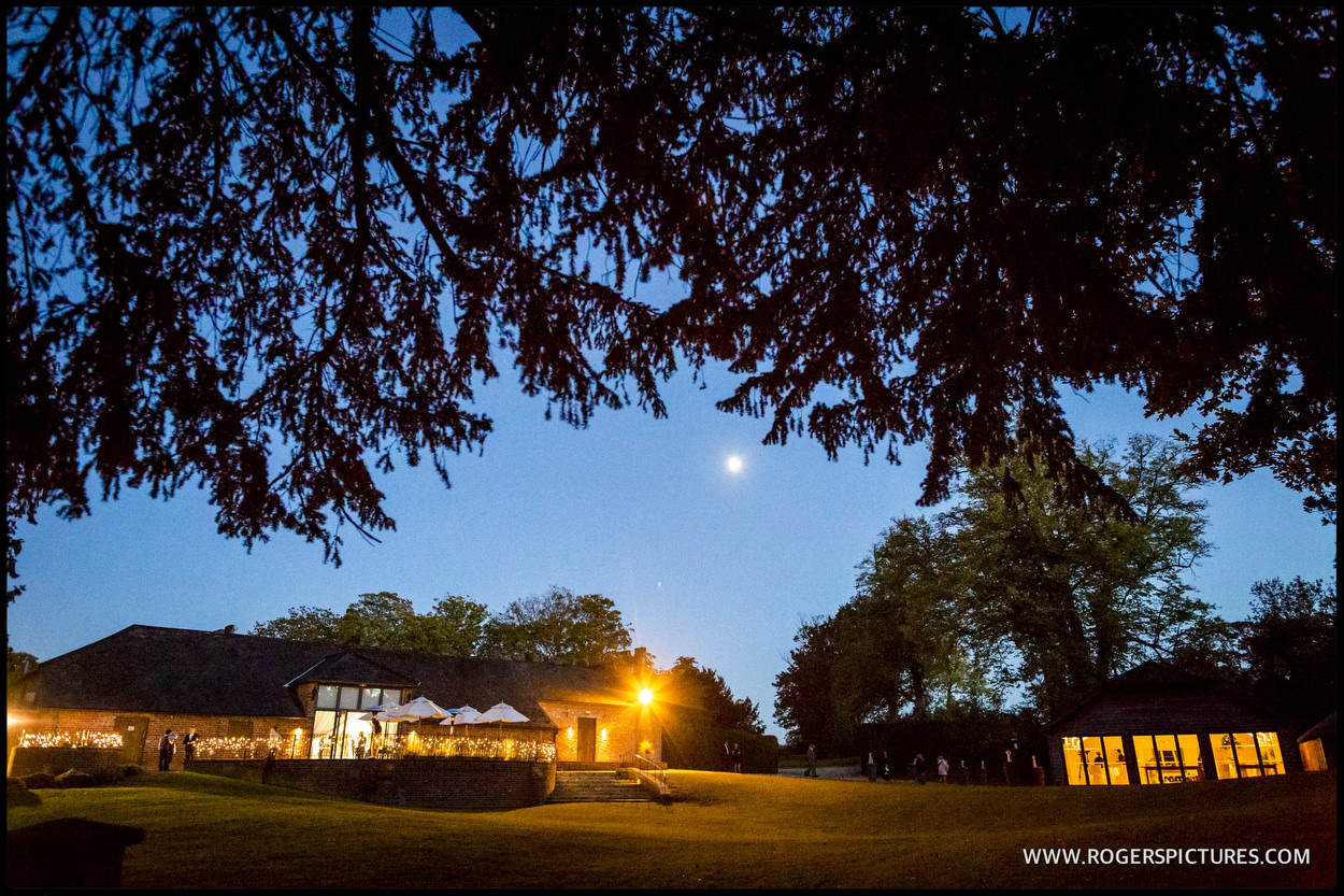 Wasing Park wedding venue in the evening