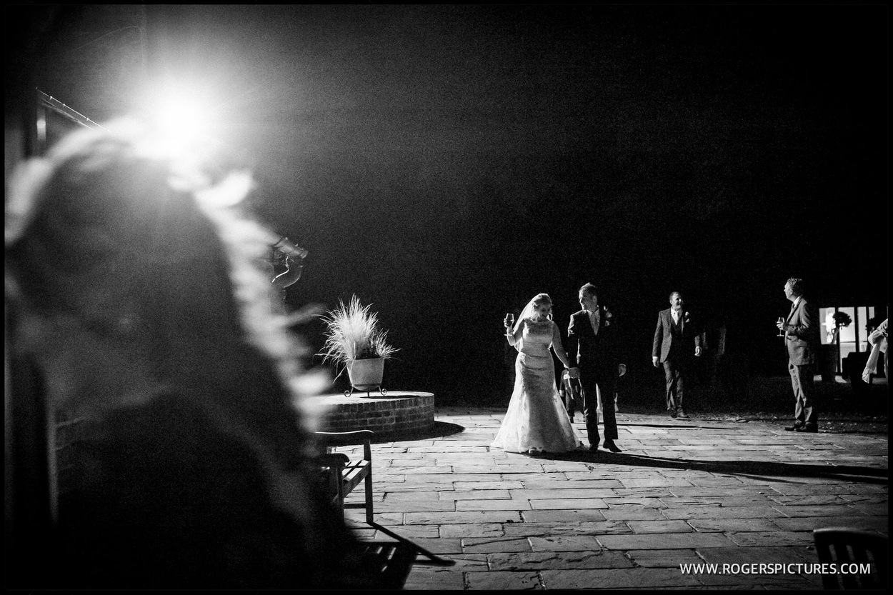 Wedding couple in the evening