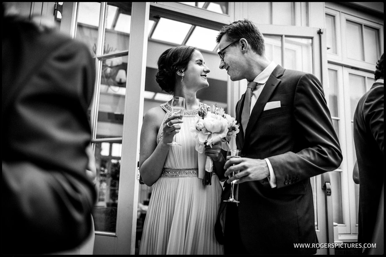 Bridesmaid and partner at a wedding