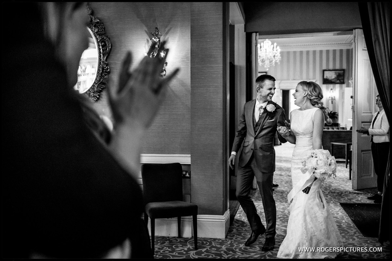 Photo reportage of couple in the wedding breakfast