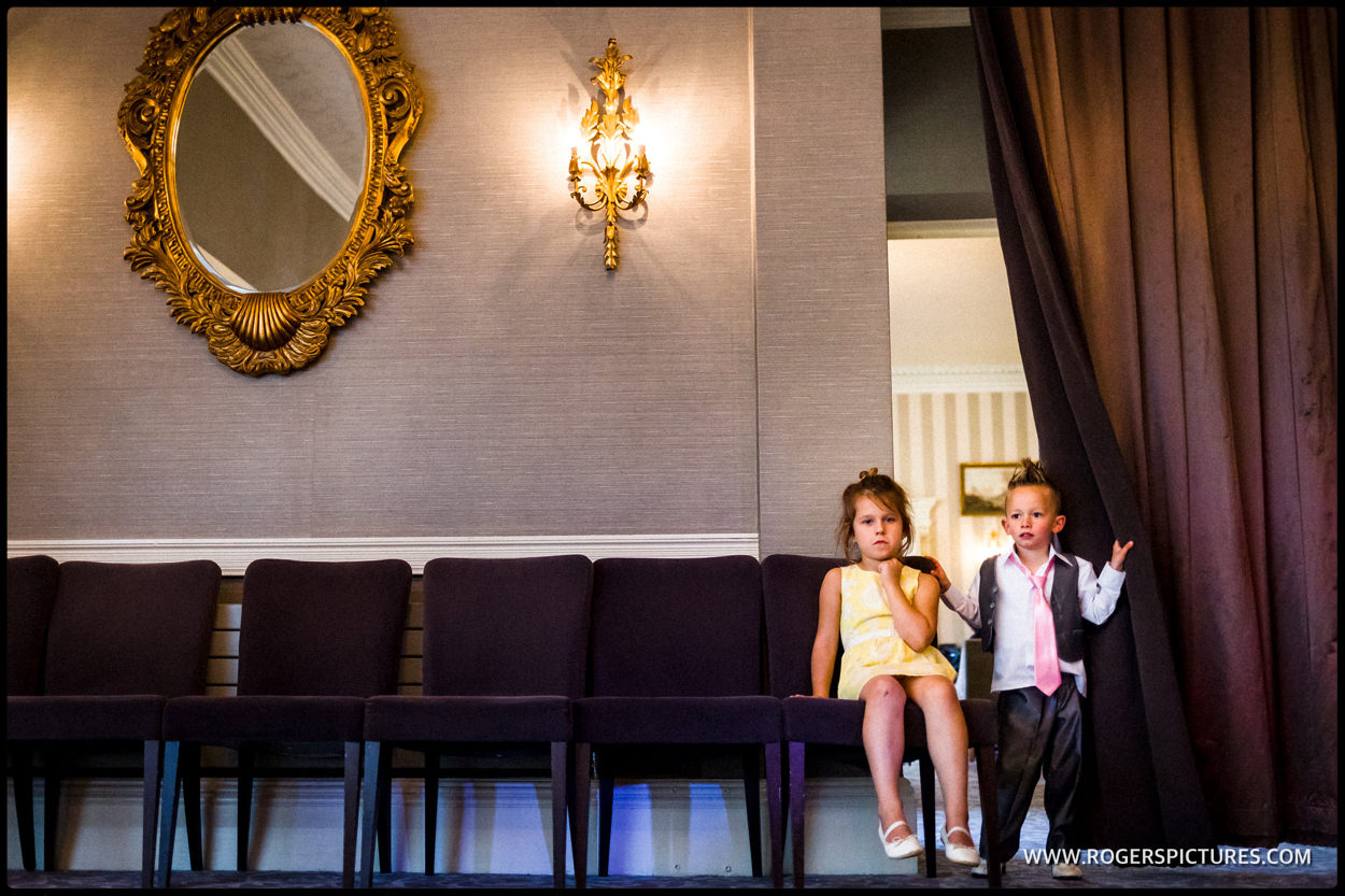 Kids wait for the first dance