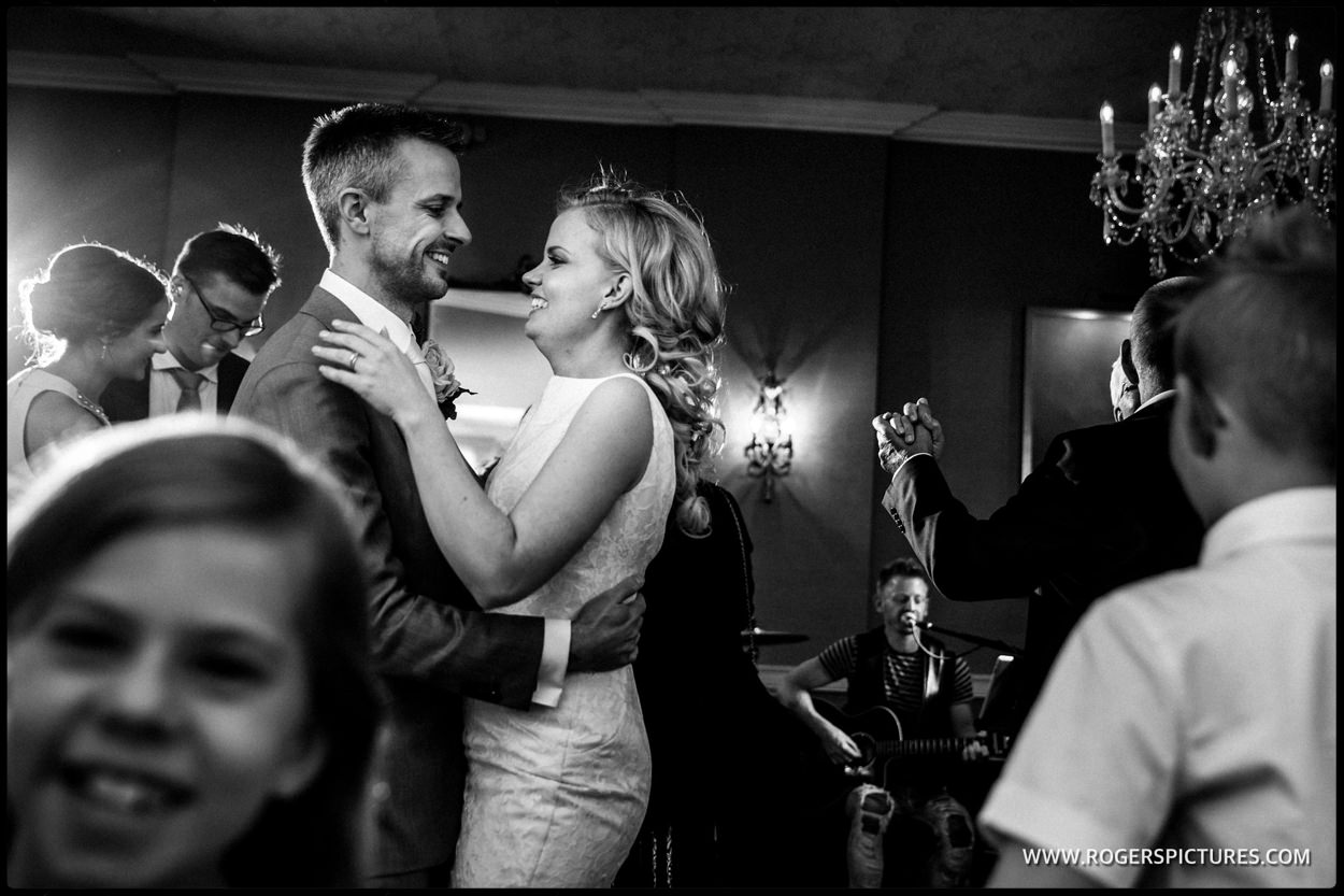 On the dance floor at a Herts wedding