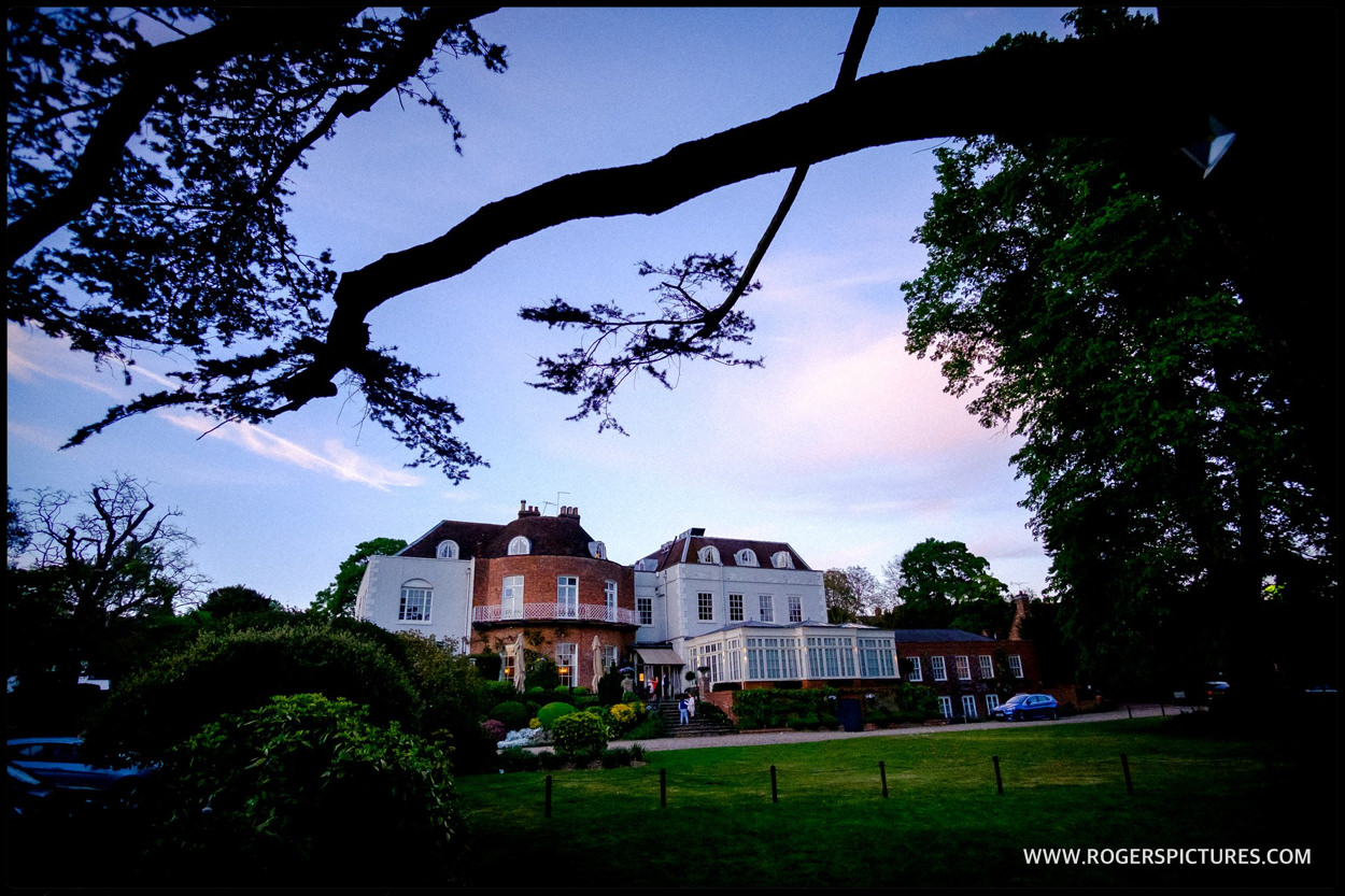 St Michael's Manor hotel wedding venue at dusk