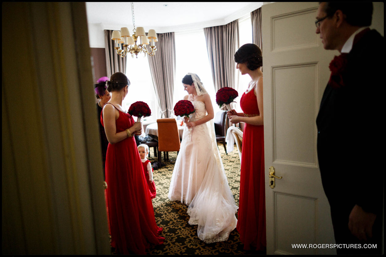 Wedding preparations at Burnham Beeches Hotel 