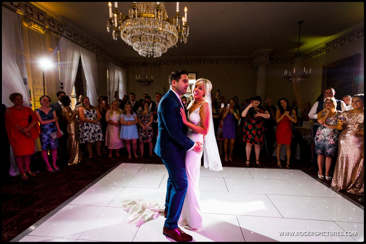 Couple first dance at Buxted Park in Sussex
