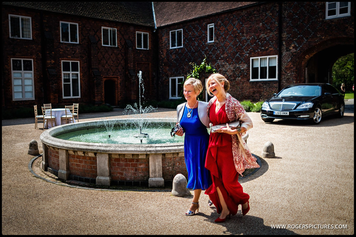 Two mothers of the groom arrive at Fulham Palace for same-sex wedding