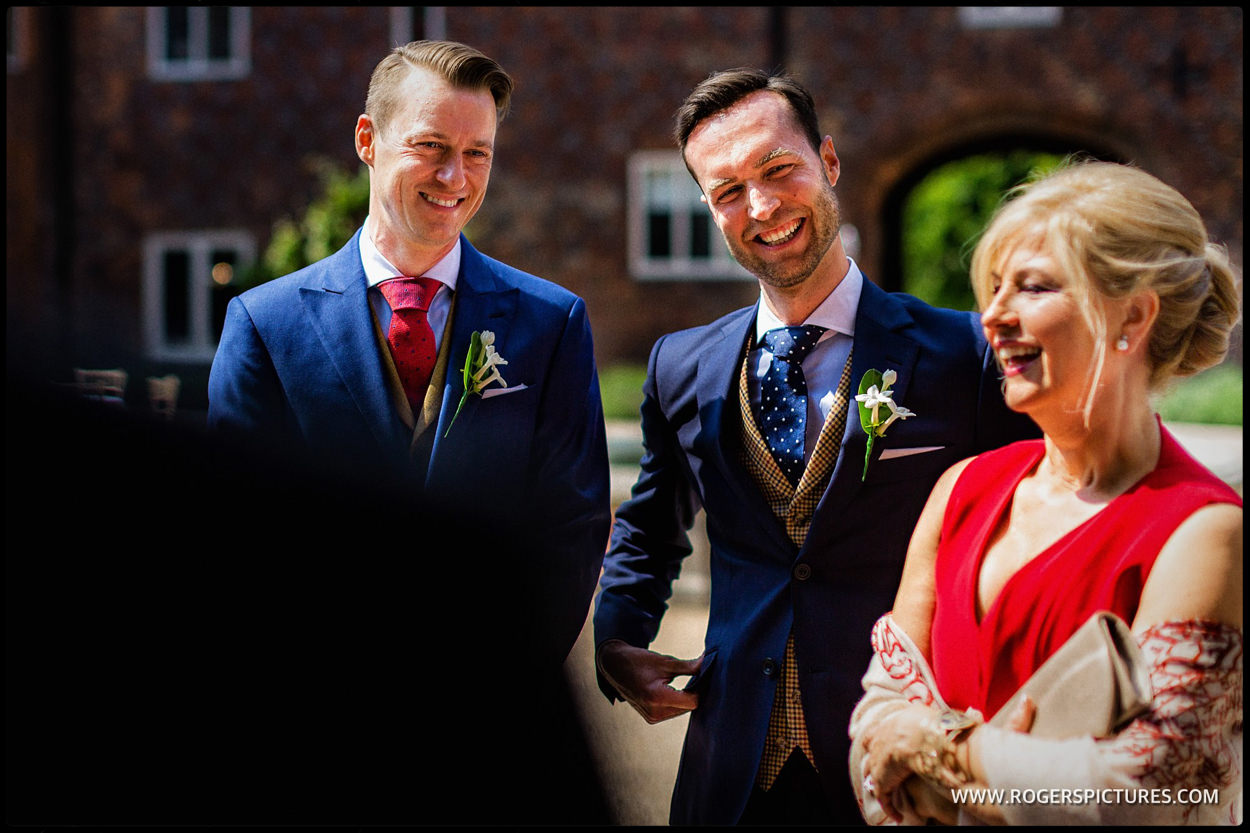 Same-sex grooms arrive at Fulham Palace for their wedding