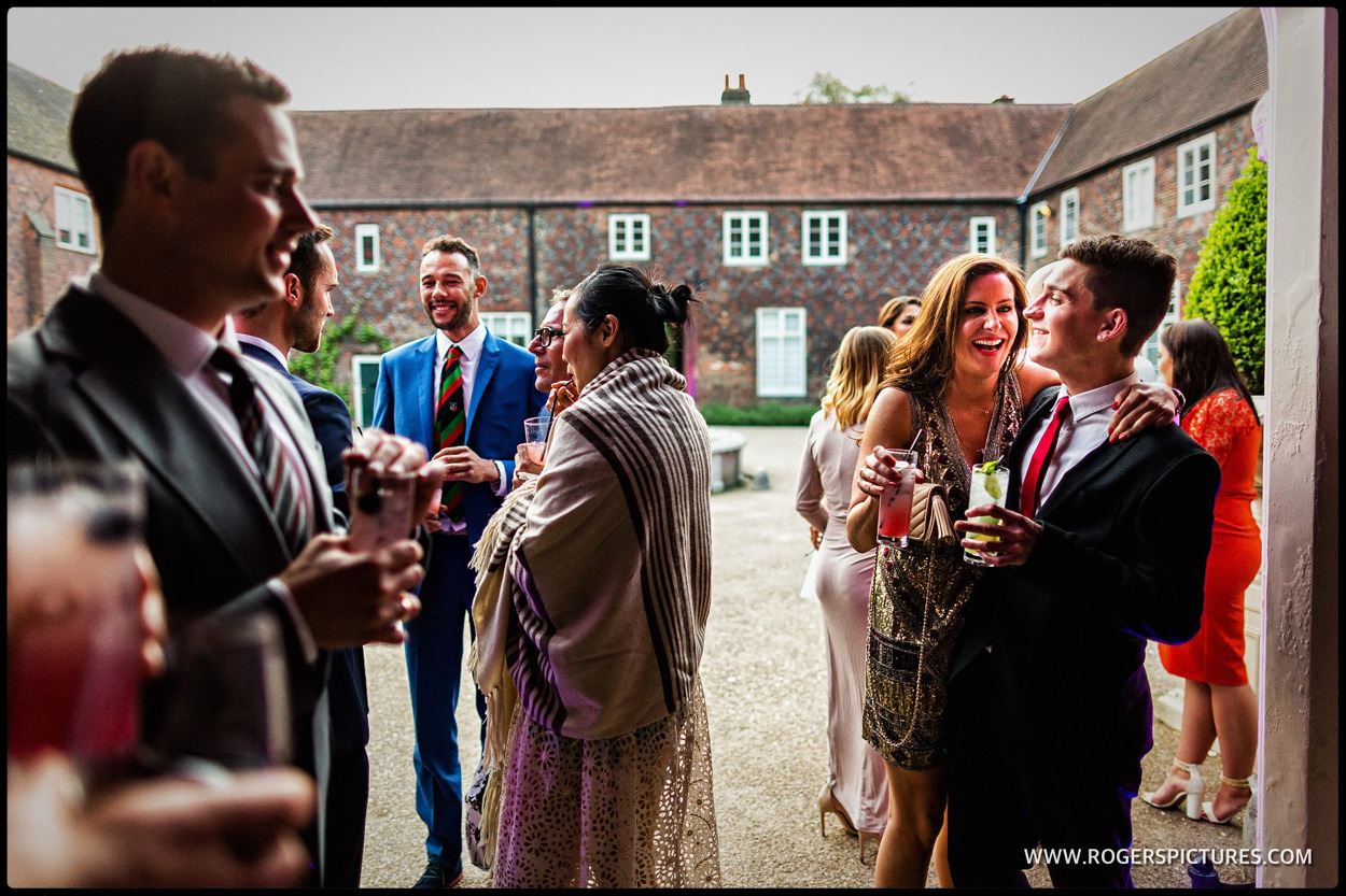 Wedding the section in the courtyard at Fulham Palace