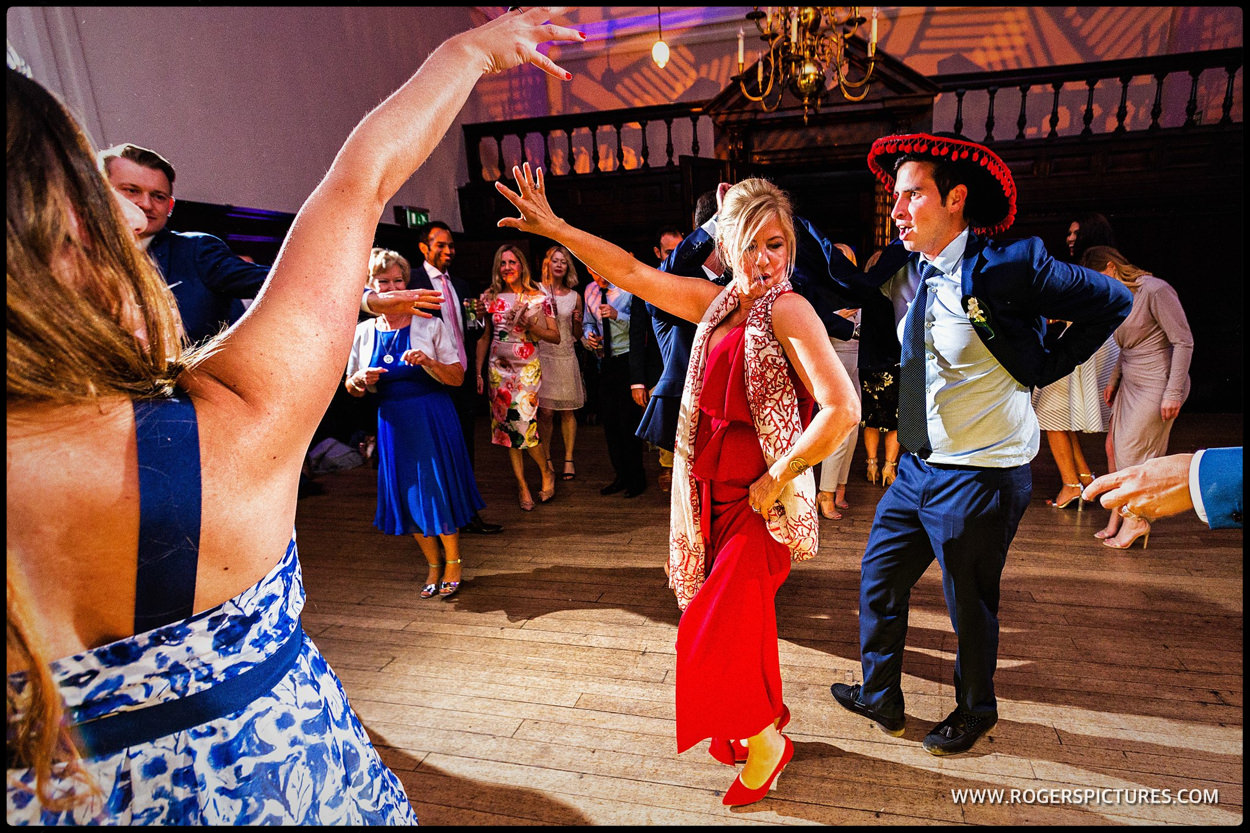 Family and friends dancing