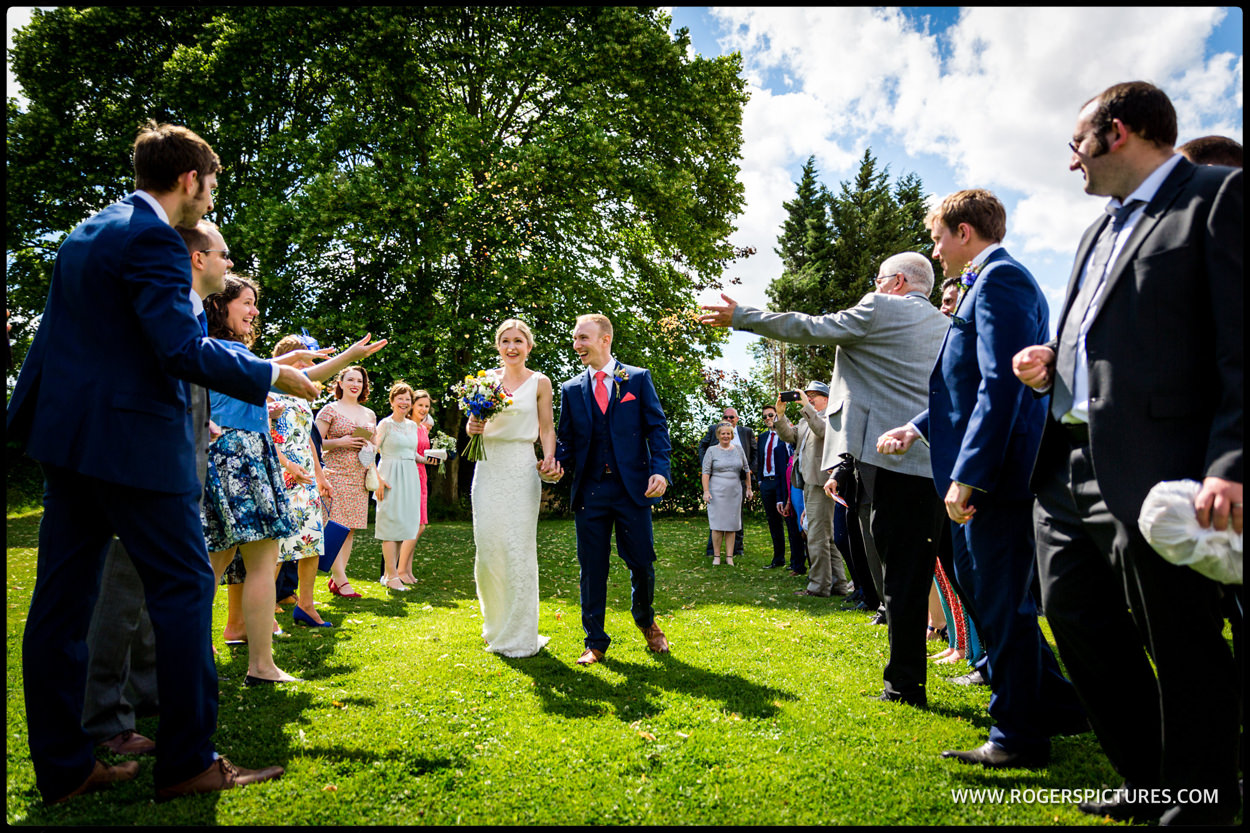 Confetti at a Hertfordshire wedding outdoors