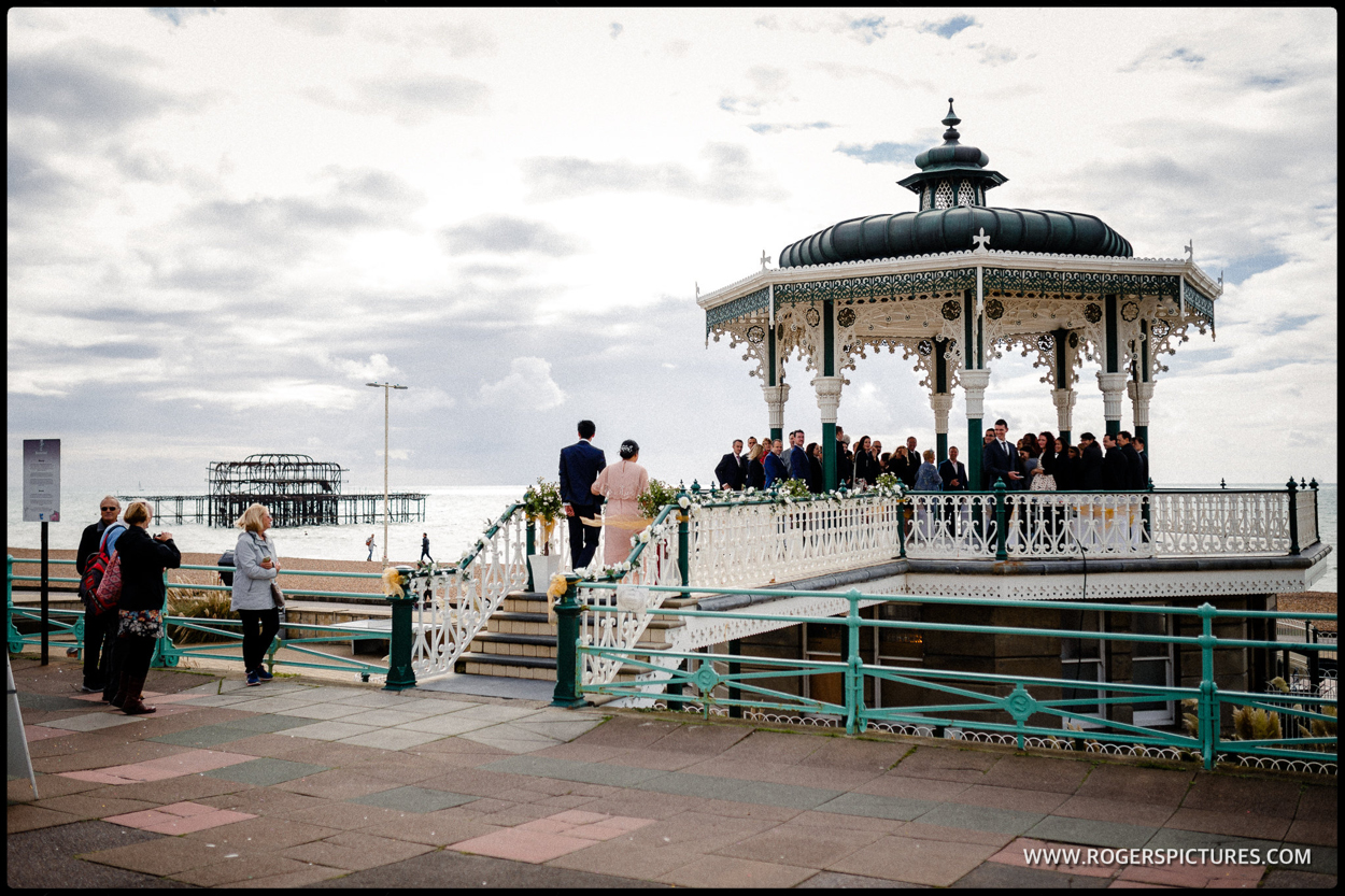 Wedding ceremony in brighton bandstand