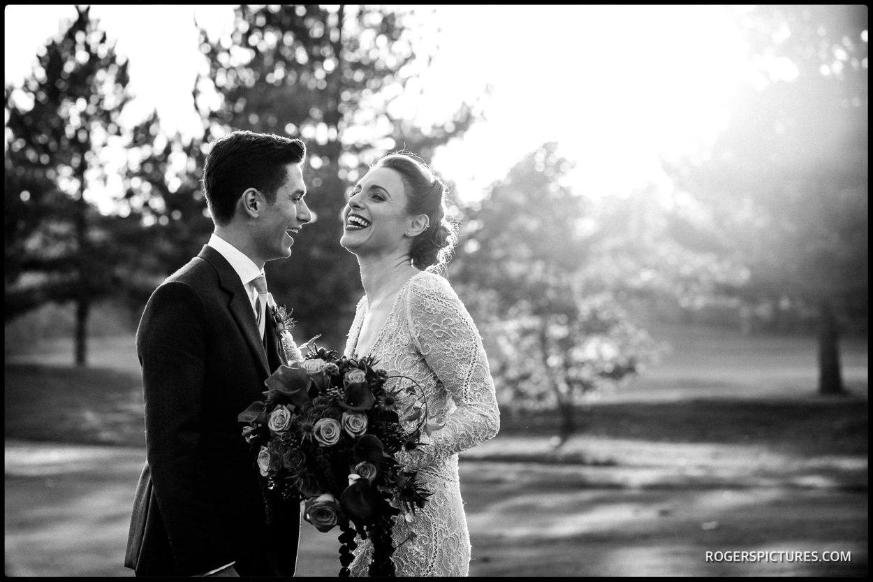 Essendon Country Club wedding black and white portrait