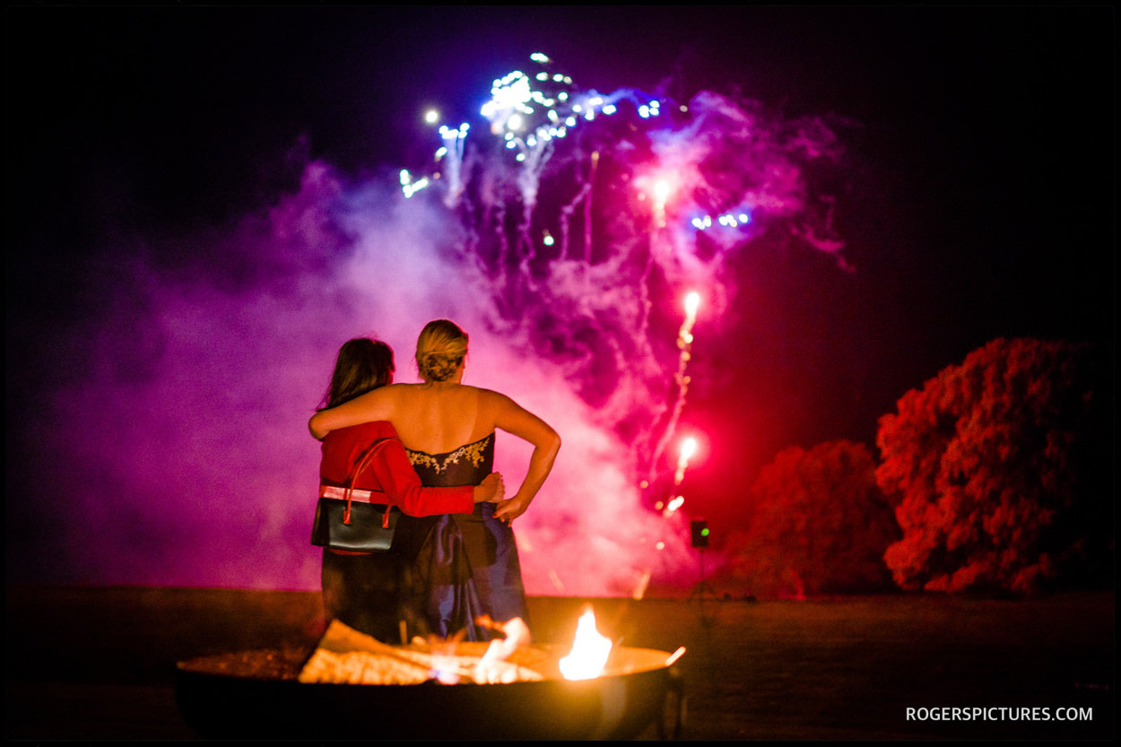 North Cadbury Court wedding fireworks