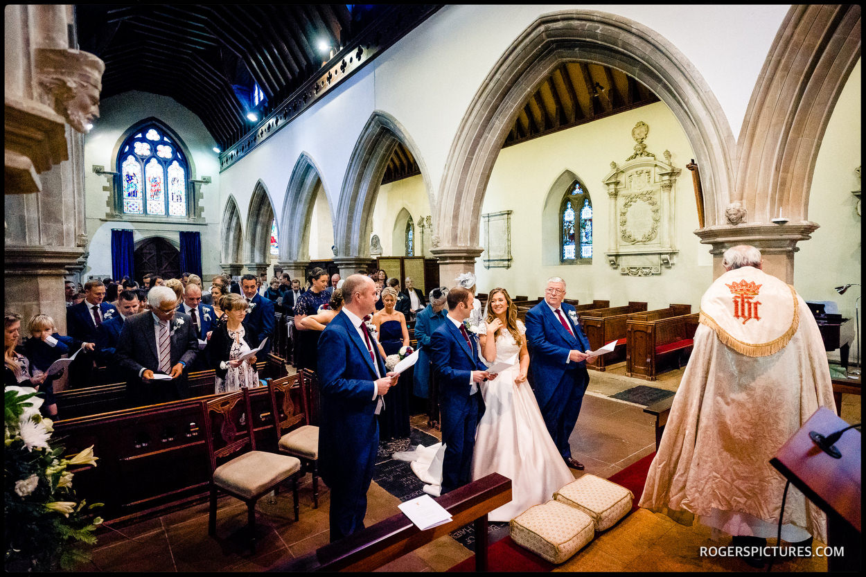 Church wedding ceremony