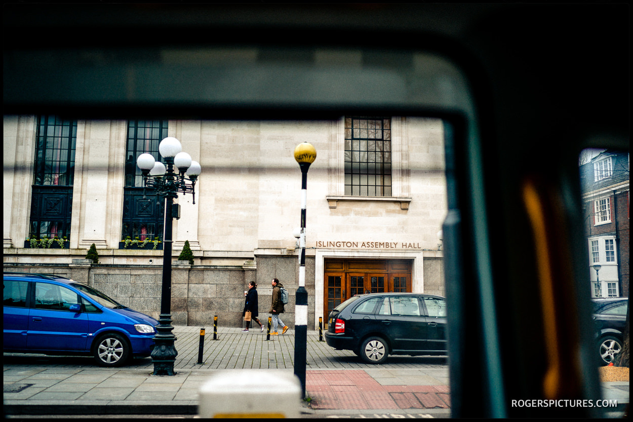 Arrival at Islington Town Hall