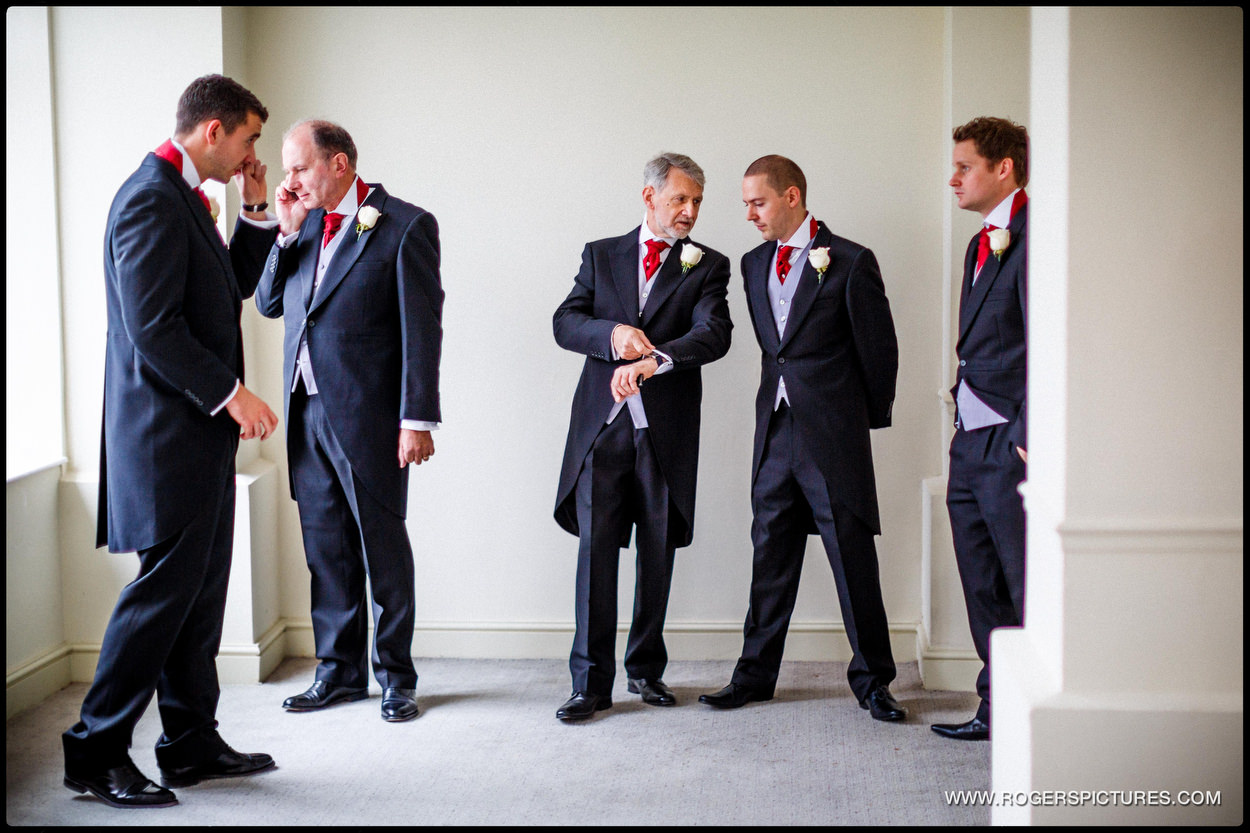 Groomsmen at Buxted Park Hotel