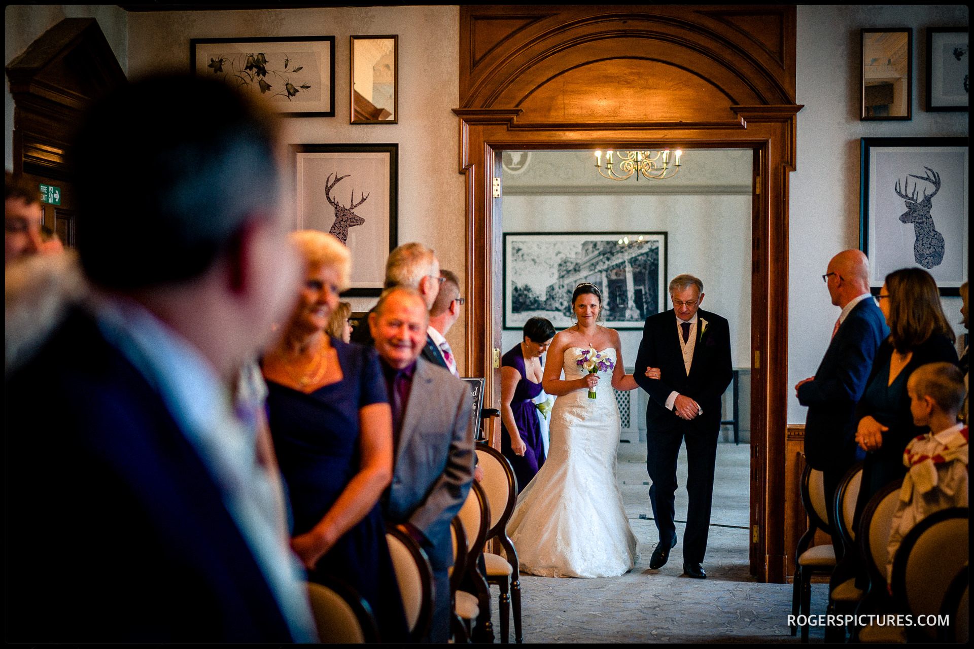 Wedding ceremony at Wokefield Park hotel in Berkshire