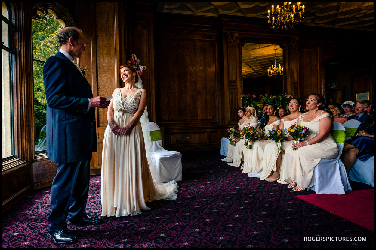 Wedding ceremony at Nutfield Priory Hotel