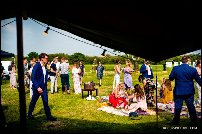 Marquee wedding photography