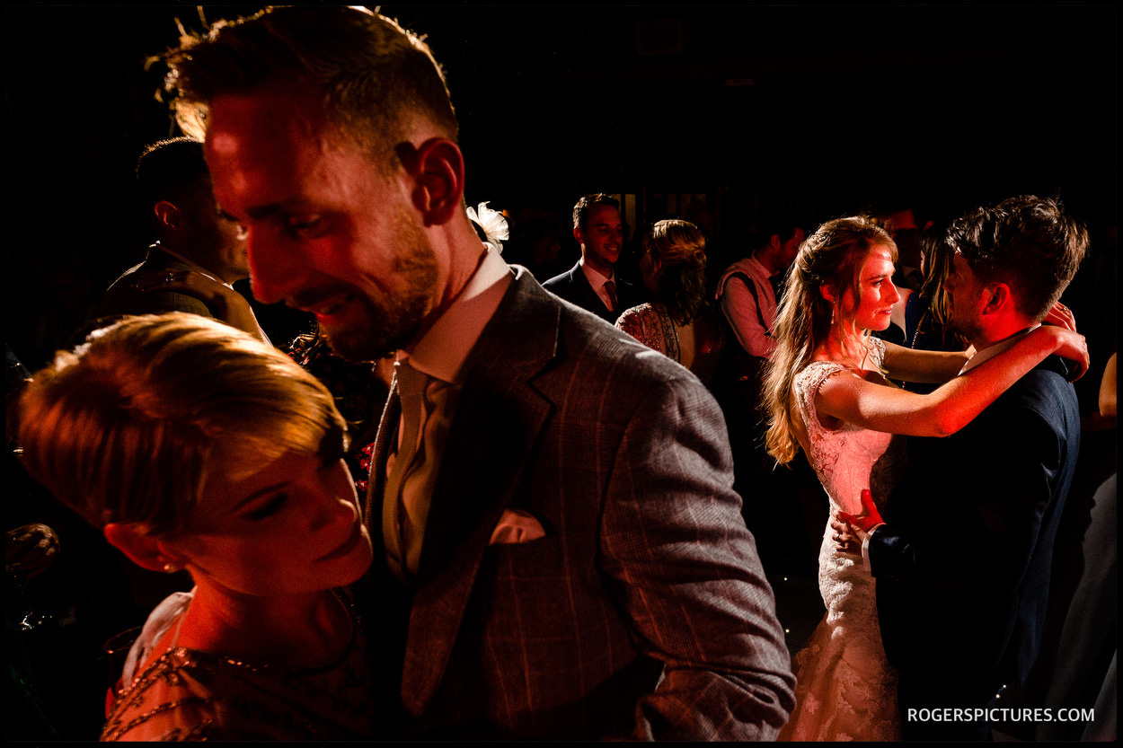 Couple on the dance floor at Fairfax Barn