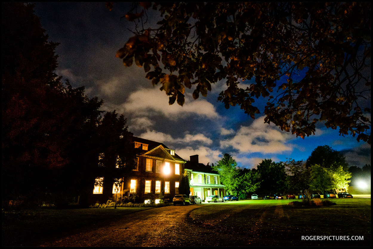 Wedding venue Stoke Place Hotel in Buckinghamshire at night