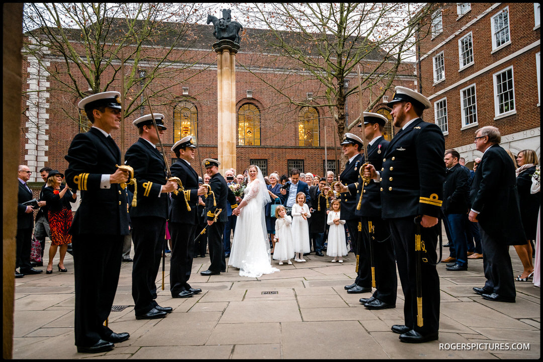 Wedding picture at Middle Temple Church