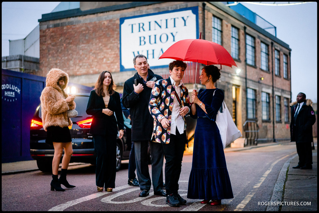 Trinity Bouy Wharf Wedding guests