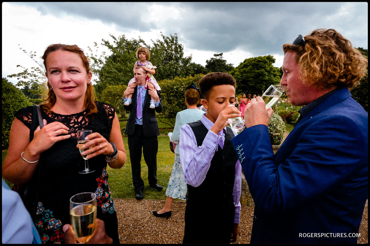 Layered wedding photo