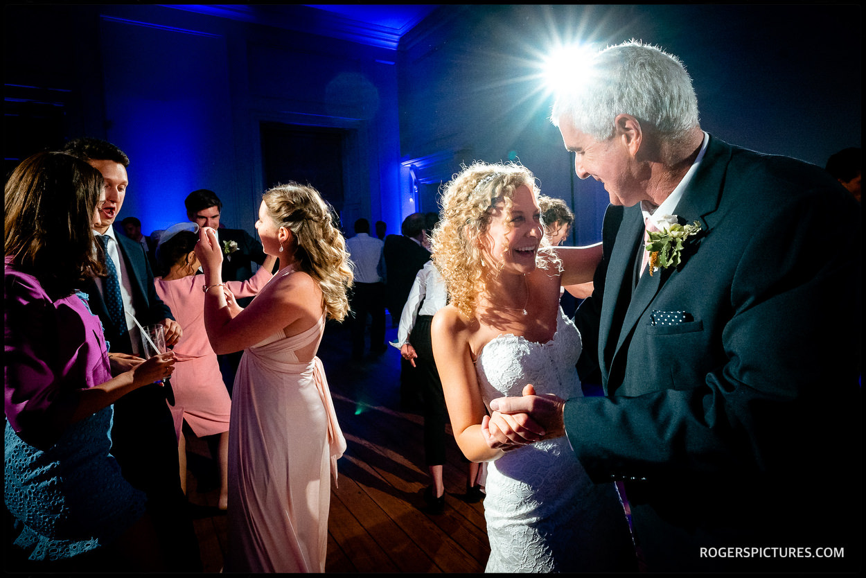 Bride and groom dance at Fulham Palace