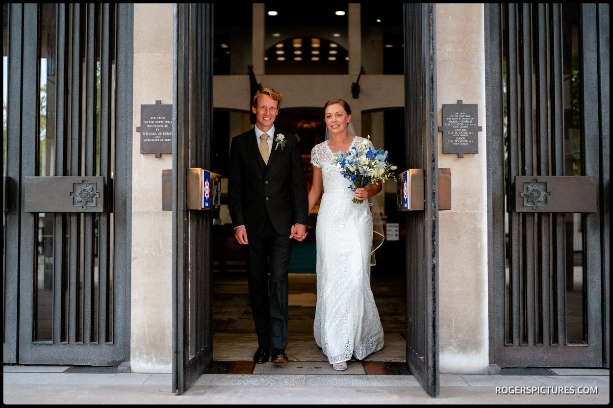 Married at Guards' Chapel in Wellington Barracks