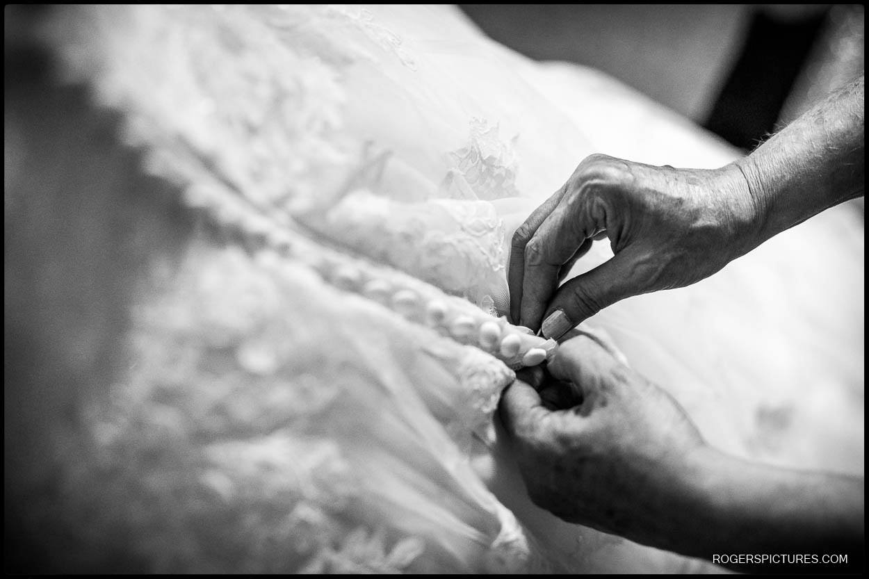 Wedding dress detail